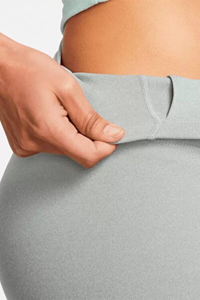 Nike Tight Fit High Rise 7/8 Leggings with Inner Pocket High Waisted Shaping / Sculpting Leggings Gray