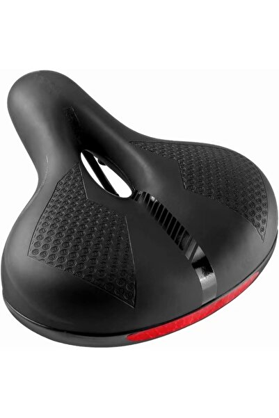 OEM Σέλα ποδηλάτου LURICO, ανακλαστικές ταινίες, 25 x 21 x 11 cm, αδιάβροχη, απορρόφηση κραδασμών, μαύρη