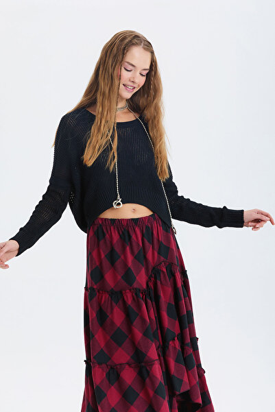 Clandestino Casual Knitwear Basic Bohemian Sweater Black