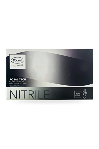 ROİAL – Nitrile Gloves – L – Black – 100 pcs