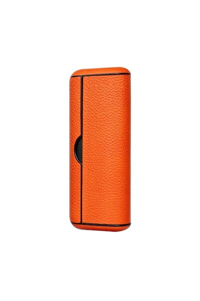 OEM Husă IQOS Iluma Prime — piele ecologică portocalie, protecție împotriva șocurilor și zgârieturilor