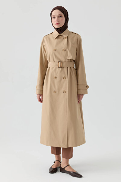 Tuğba Rüzgarlık Detaylı Trençkot - Camel