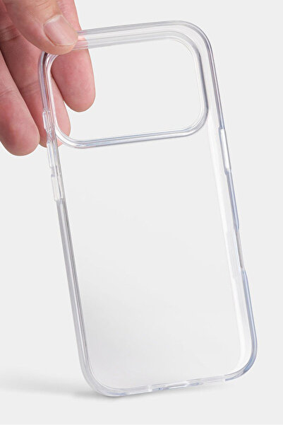 mooodcase iPhone 17 Pro Compatible Transparent Silicone Case - Shock-Absorbing Flexible Protective Clear Cover