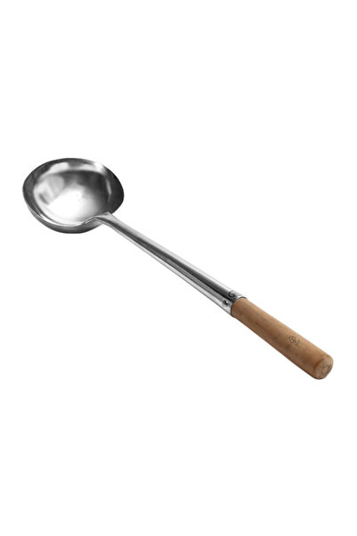 zola Ξύλινη λαβή κουτάλας, ανοξείδωτο ατσάλι, ασημί/καφέ χρώμα