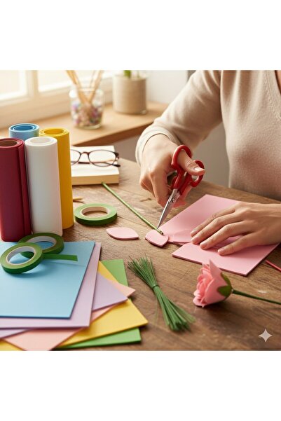 roco paper Embroidery Scissors, Krapon, Eva Flower Making and Hobby Scissors, Flat Tip, 13 cm