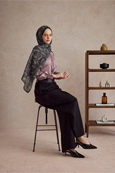 Qef Cotton Shawl Lune Plum Plum