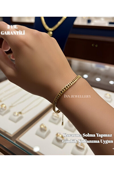 İNN JEWELLERY 316L Çelik Bileklik Kararmaz Antialerjik Zincir Figürlü (2 Yıl ...