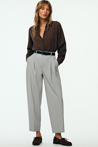 HAKKE Çift Pileli Palazzo Poliviskon PANTOLON