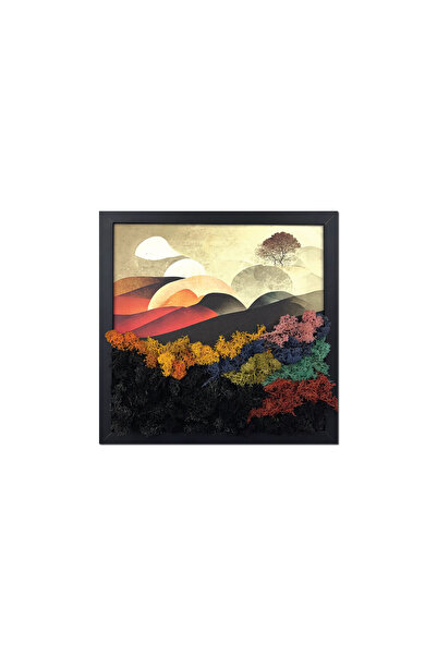 4Decor Tablou canvas cu licheni Abstract, MH0005, 35x35 cm