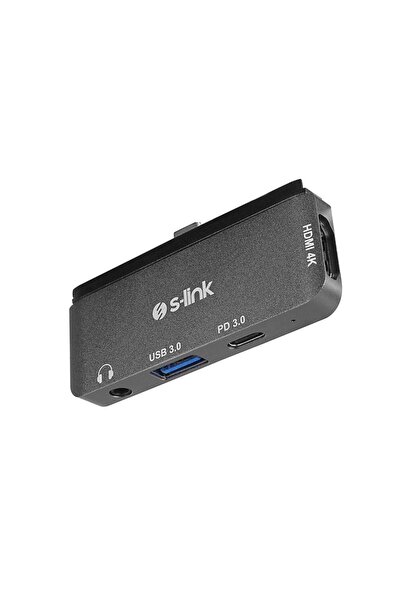 S-LINK SWV-USBC035 Type-C to HDMI + PD + USB 3.0 3.5mm Aux port Çevirici Adaptör