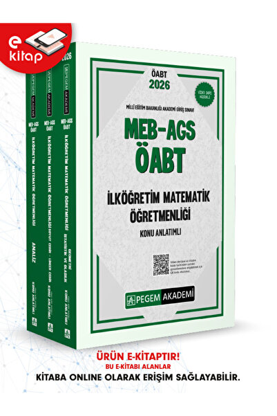 Pegem Akademi 2026 MEB-AGS ÖABT İlköğretim Matematik Öğretmenliği Konu Anlatı...