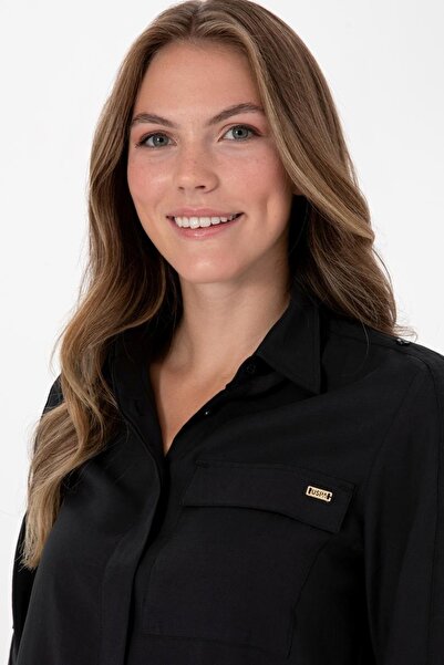 U.S. Polo Assn. Getre-Tnk U.S. Polo Assn. Women's Long Sleeve Shirt 2240010 Black