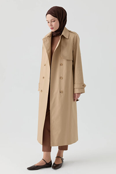 Tuğba Rüzgarlık Detaylı Trençkot - Camel