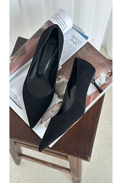 Letafia Pantofi cu toc scurt Tanya din piele intoarsa