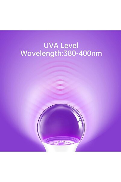 Generic WTL UV Black A60 9W E27 Bulb (Equiv. 60W) 380-400nm - Glowing UV for Home & Parties