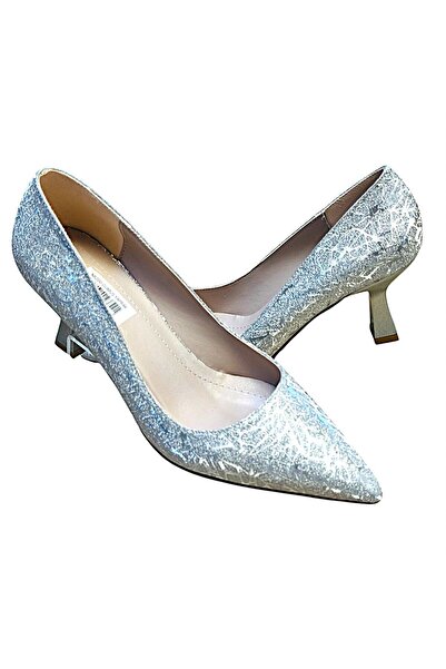 KAFKASLAR AYAKKABI New Design 5 cm Glass Heel Shiny Stiletto Evening Shoes