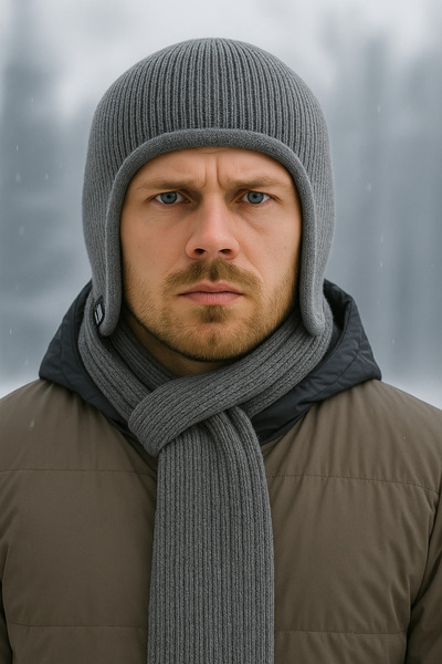 MEKİK BUTİK Premium ear and neck protector beanie with fleece lining - unisex