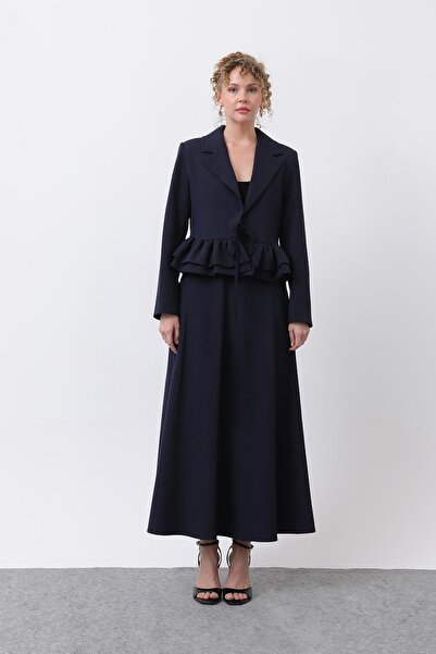 Loreen Women's Flywheel Detailed Jacket Set - 20650Tks - Navy