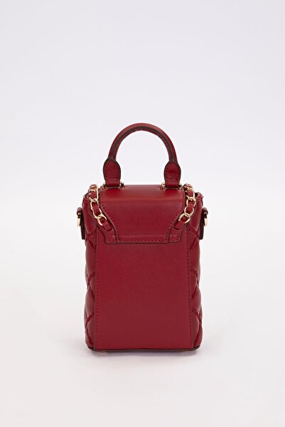 Levidor Kapitone Nakış ve Zincir Örgü Detaylı Şık Kadın Telefon Çantası El ve Omuz Kullanımlı LV930584