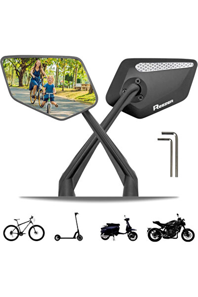 OEM Set de 2 oglinzi REEZER pentru bicicletă, suport ghidon, rotație 360°, un...