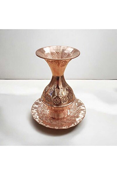 Bakır Center Mini Tabaklı Vazo Mini Süs Vazo 10 CM Minyatur Vazo Mini Vazo Ta...