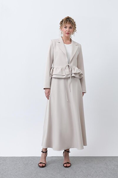 Loreen Set jachetă cu volan pentru femei - 20650TKS - BEIGE