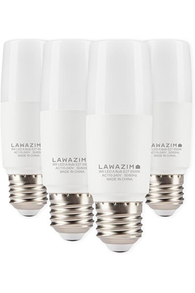 Lawazim لمبات LED عصا 9 وات (E27) ضوء النهار 6500 كلفن، 720 لومن، غير قابلة ل...