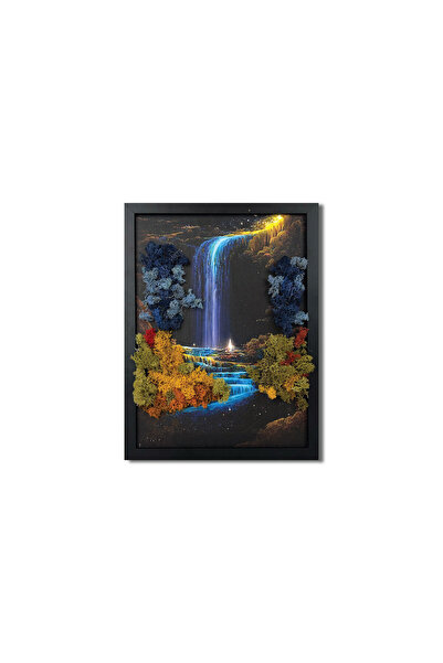 4Decor Tablou canvas cu licheni, Beautiful Waterfall, 35x45 cm, MH0019