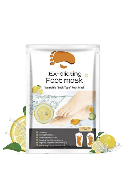 NOVA KISS Mască exfoliantă pentru picioare Lemon Sock, Reparare profundă