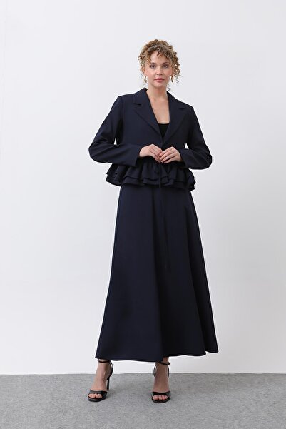 Loreen Women's Flywheel Detailed Jacket Set - 20650Tks - Navy