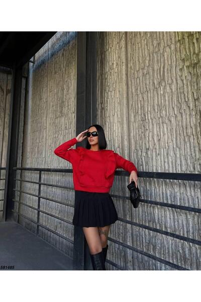 Modafeminen Üc İplik Sweat 581485 Red