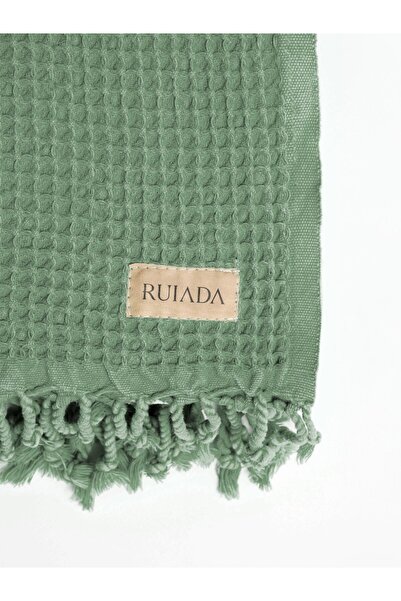 RU RUIADA 100% Cotton Waffle Peshtemal Navy Blue – Soft, Absorbent, Quick-Drying, Bath & Beach Towel