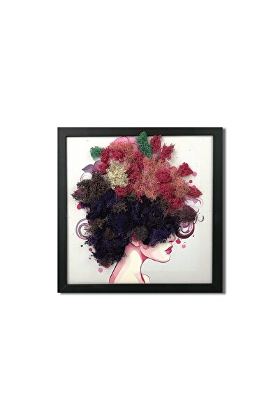 4Decor Tablou canvas cu licheni Pink Woman MH0001, 35x35 cm