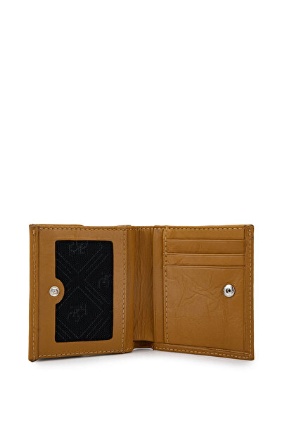 Tamer Tanca Unisex Genuine Leather Mustard Wallet