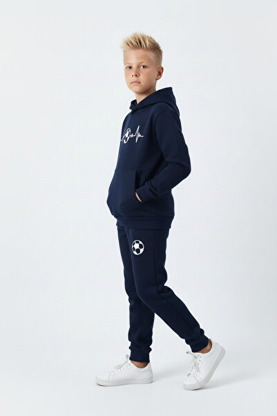 panios kids Σετ αθλητικής φόρμας για αγόρια με 3 νήματα Winter Sh επένδυση fleece Pulse Football με λεπτομέρεια εκτύπωσης