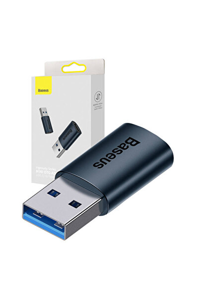 Baseus Adaptor Ingenuity USB-A la USB-C OTG (albastru)
