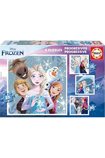 EDUCA Progressive Puzzles for Kids by Educa, Set of 4 Puzzles