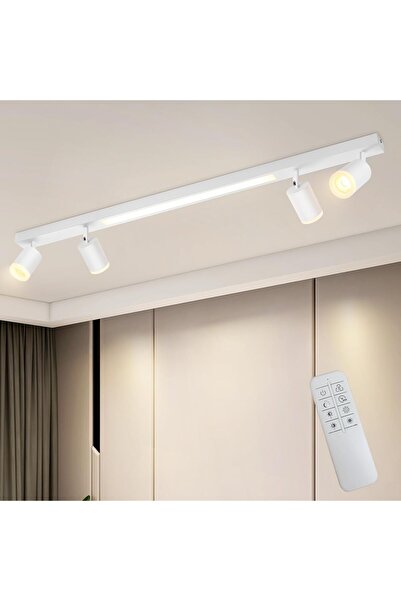 OEM CUPGOW LED Ceiling Light, 4 Spotlights, 38W, Dimmable, 3000K-6500K, 350° Rotation, White