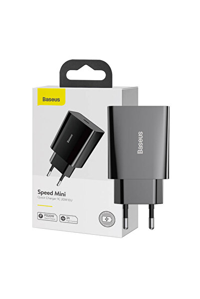 Baseus Speed Mini încărcător rapid, USB-C, PD, 3A, 20W (negru)