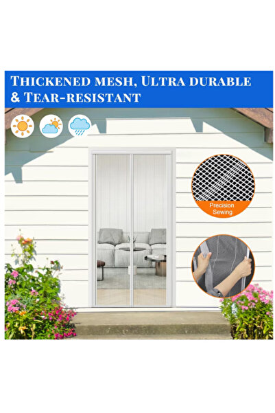 OEM MYCARBON Magnetic Net, 140x210 cm, Fiberglass, Automatic Closure with Strong Magnets, White