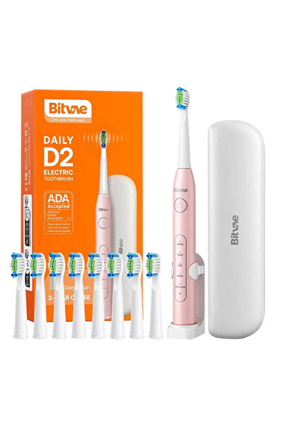 Bitvae Periuță de dinți sonică cu set de vârfuri de rezervă, suport și husă D...