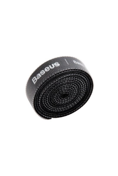 Baseus Bandă Velcro, Organizator de cablu, 1 m, Negru