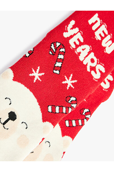 Koton Christmas Themed Thick Cotton Socks