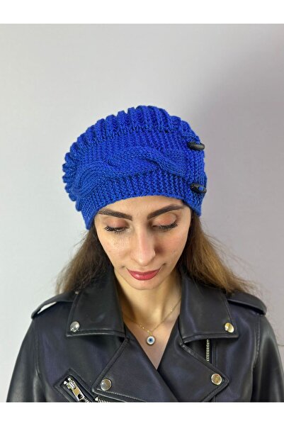 Gönülden Tasarım BEARĂ DE FEMEI CU BUTONI, TRICOTATĂ DE MÂNĂ