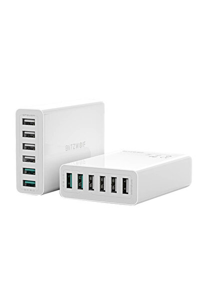 BlitzWolf BW-S15 6x USB charger, QC 3.0, 60W (white)