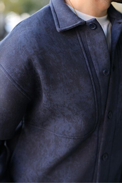 Madmext Синя сорочка з флісовою підкладкою E6767