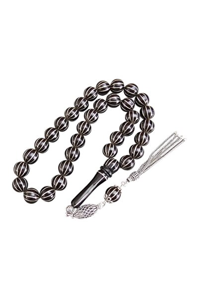 LEBLEBİ TESBİH 12'li Gümüş Karpuz Yarma Gürcü Taşı Tesbih Lt1435