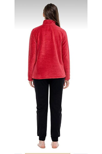 MOD Collection - Kadın Antrasit Patlı Polarlı Eşofman Takımı - 3989