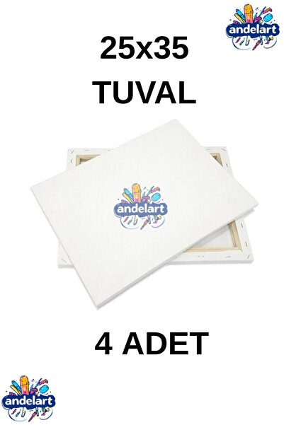 andelart 25x35 Cm 4 Adet Astarlı Mini Etkinlik ve Resim Tuvali