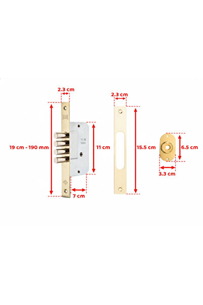 Kale Kilit 189 4M F Yüksek Güvenlikli 4 Mil Gömme Emniyet Kilidi | Çelik ve M...